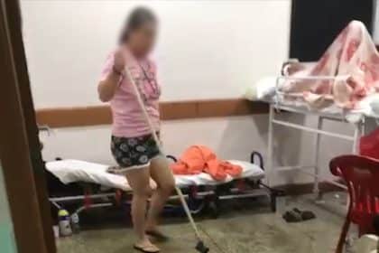 Chuva invade Hospital de Emergências, deixa corredores alagados e causa transtornos em Macapá; VÍDEO