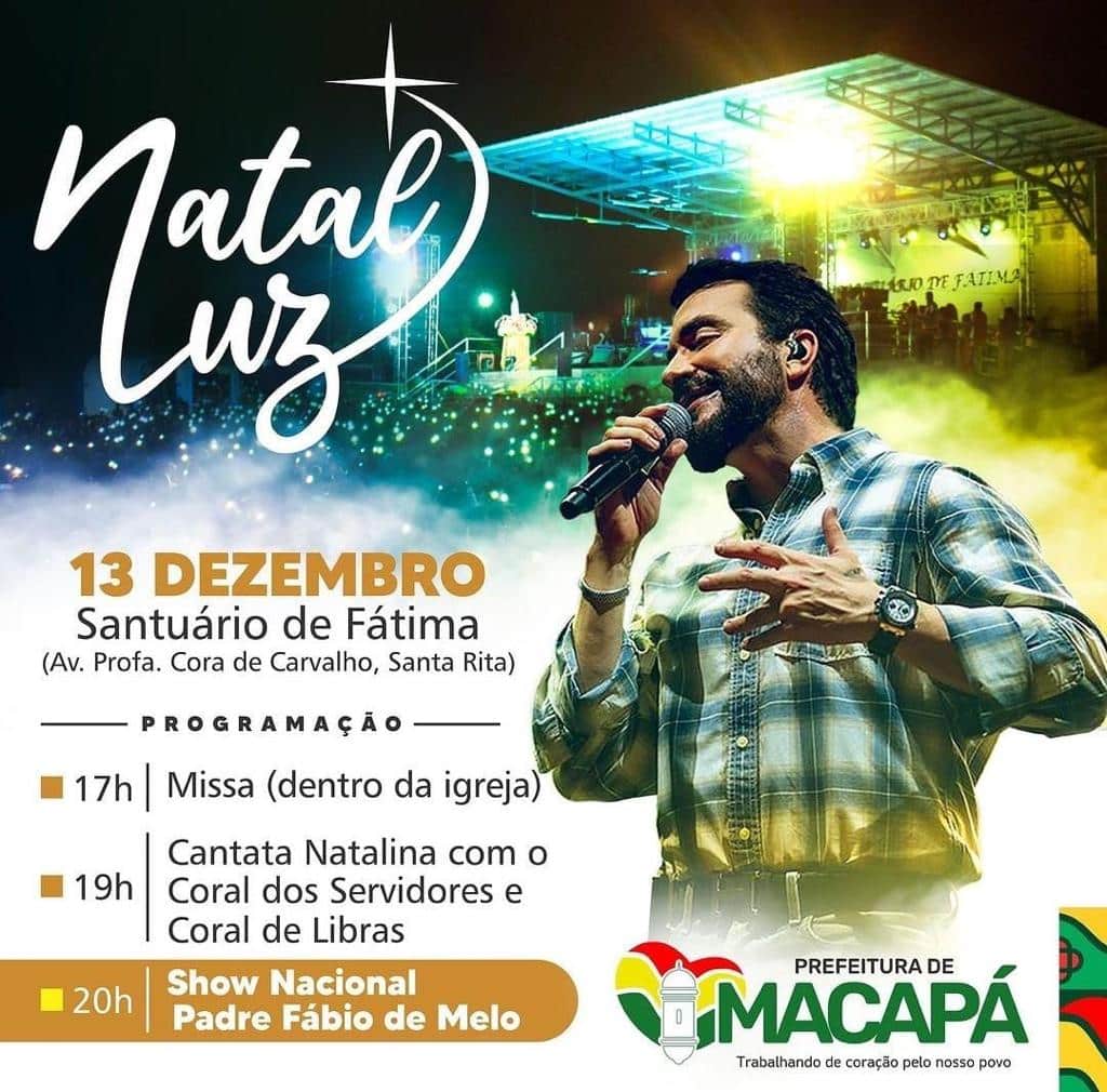 ‘Natal Luz’ promove noite de emoção com Padre Fábio de Melo e Cantata Natalina, em Macapá