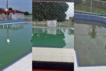 Moradores denunciam falta de limpeza em piscinas da sede campestre do Sinsepeap e temem risco à saúde