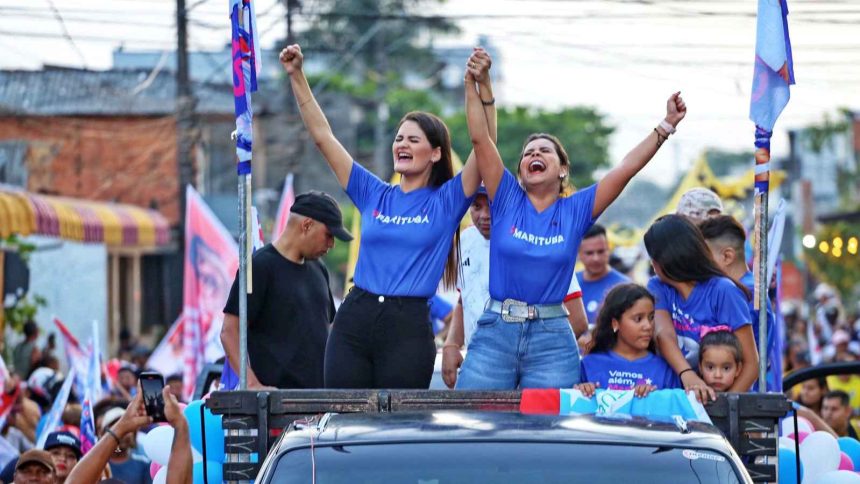 Candidata à reeleição em Marituba, Patrícia Alencar promove carreata histórica com grande adesão popular