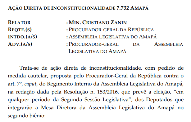 STF concede prazo de 10 dias para que ALAP esclareça eleição antecipada que reconduziu Alliny Serrão à presidência e pode anular o pleito