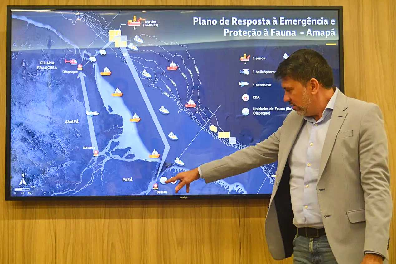 Petrobras apresenta ao governador Clécio estrutura de pronta resposta e emergência ambiental na costa do Amapá