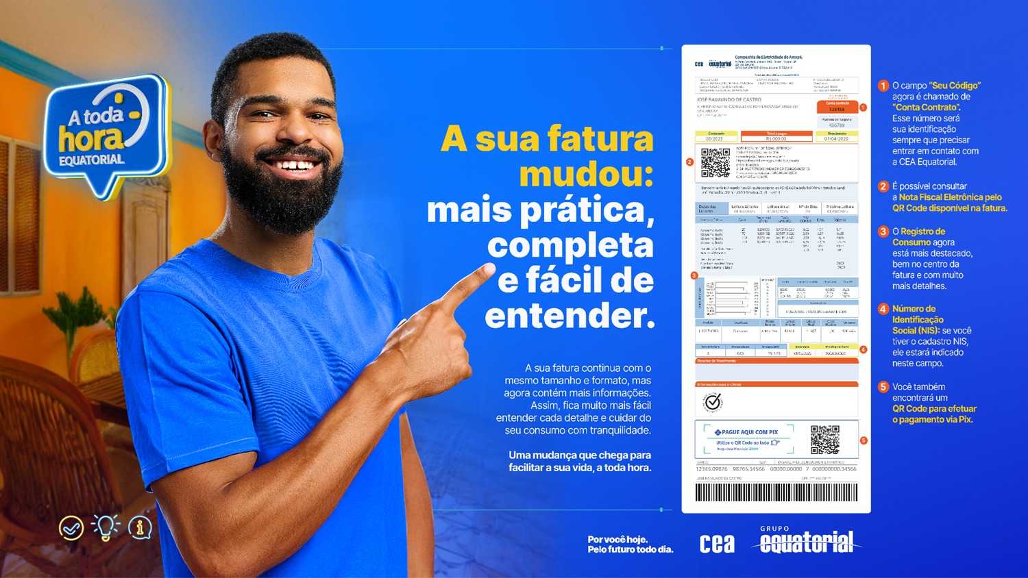 CEA Equatorial orienta clientes sobre mudanças na fatura de energia e na carta de reaviso de vencimento