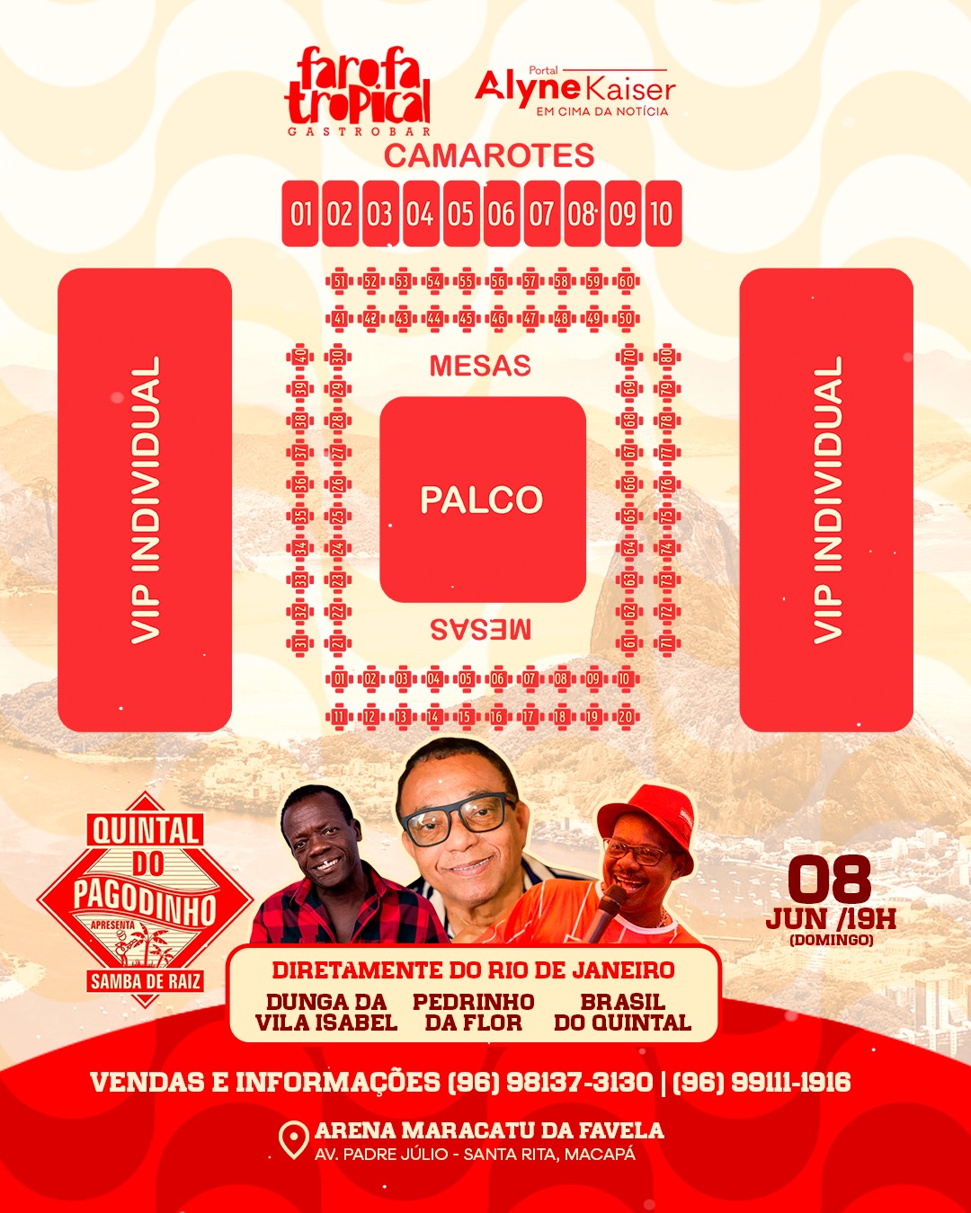 Quintal do Pagodinho desembarca na Arena Maracatu da Favela dia 8 de junho com grandes nomes do samba