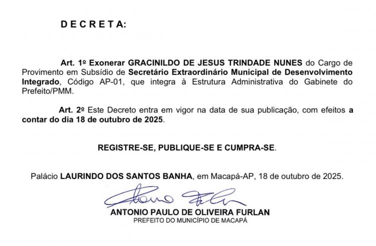 Secretário Nildo Nunes é denunciado por agredir esposa com cotovelada e soco em Macapá