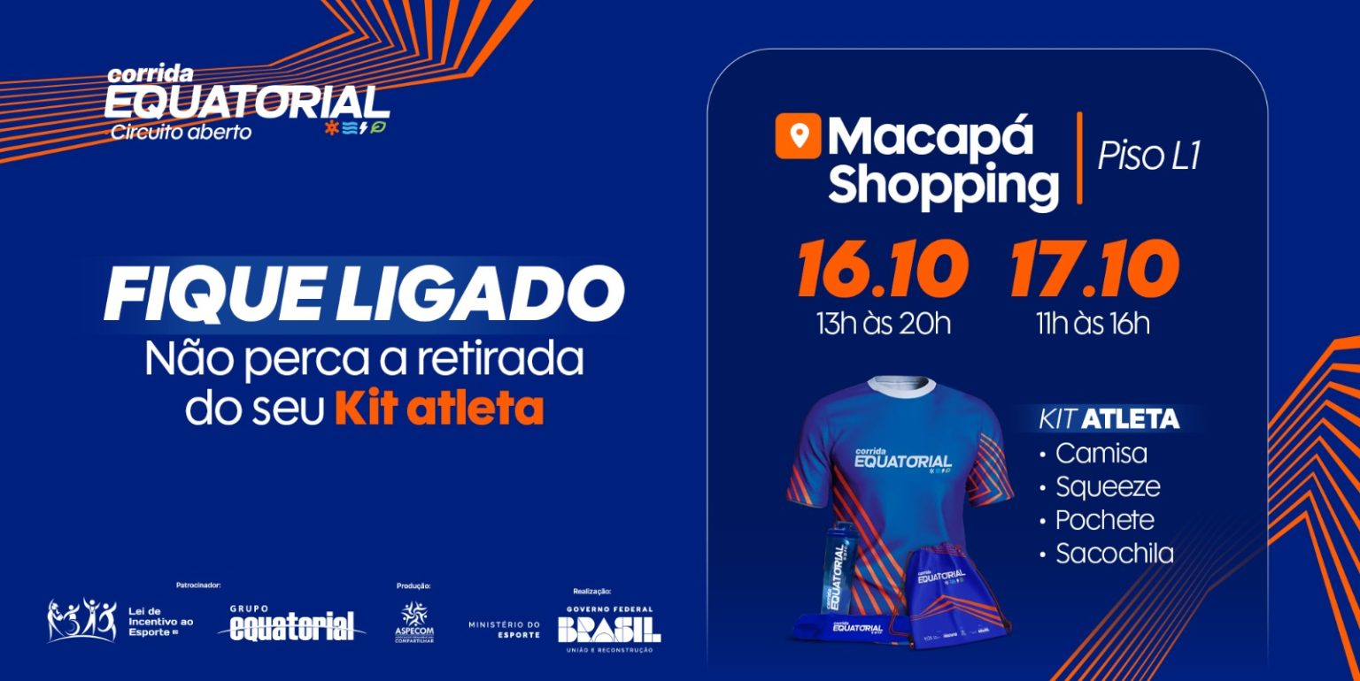 Participantes já podem retirar kits da 1ª Corrida Equatorial em Macapá