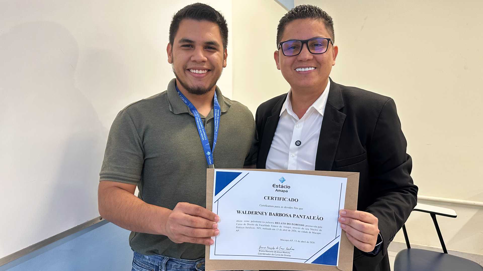 "O estágio obrigatório é a chave para a aprovação na OAB e para a vida", diz advogado durante palestra na Estácio Amapá 53 "O estágio obrigatório é a chave para a aprovação na OAB e para a vida", diz advogado durante palestra na Estácio Amapá